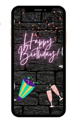 Editable Musical Animated Birthday Ecard for Mobile Phone party