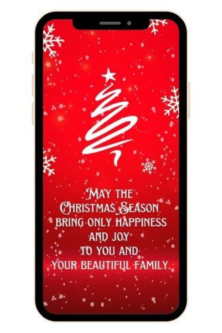 Editable Musical Animated Christmas Ecard template Red Christmas Tree