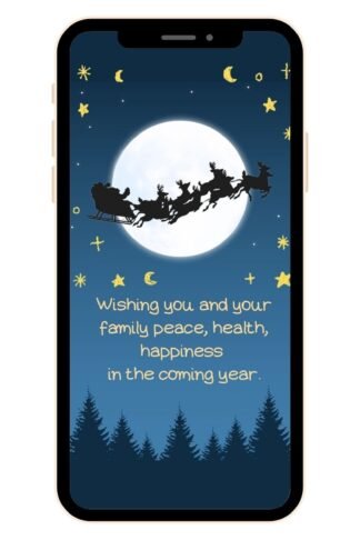 Editable Musical Animated Christmas Ecard Big Moon