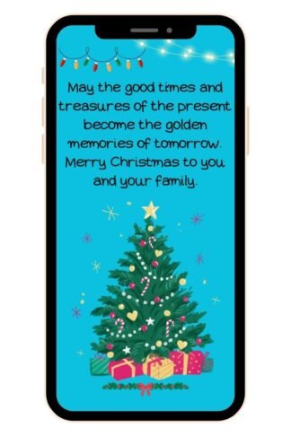 Editable Musical Animated Christmas Ecard Light Blue Christmas Tree