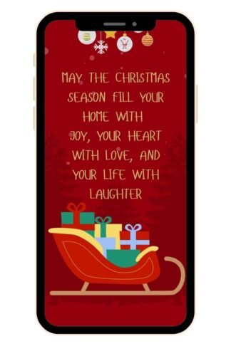 Editable Musical Animated Christmas Ecard red